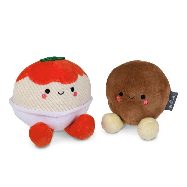 Hallmark Better Together Spaghetti And Meatball Magnetic Plush, 4.75" 3 Hallmark Better Together Spaghetti And Meatball Magnetic Plush, 4.75"