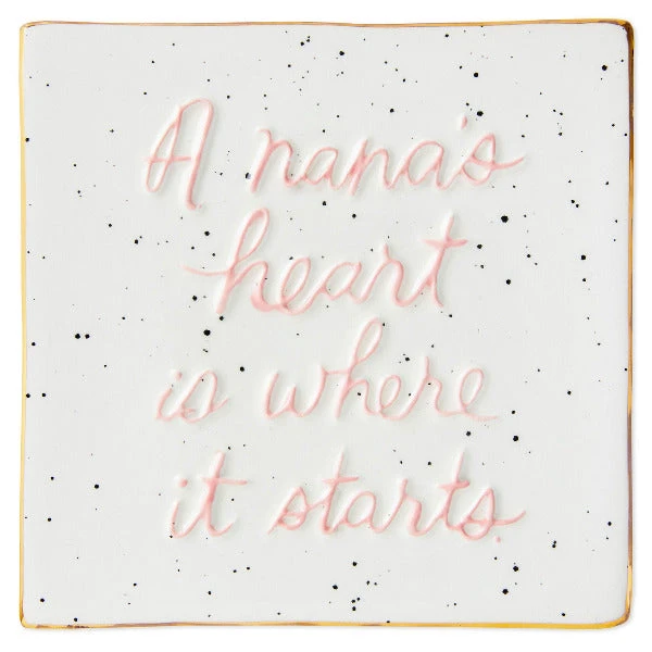 Hallmark A Nana's Heart Ceramic Tile Quote Sign, 6x6 3 Hallmark A Nana's Heart Ceramic Tile Quote Sign, 6x6