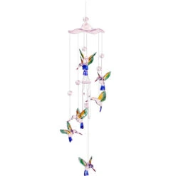 Colorful Acrylic Hummingbirds Wind Chime
