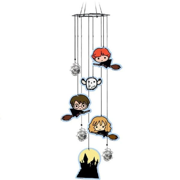 Harry Potter Harry Hermione Ron Hedwig Hogwarts Metal Wind Chime 3 Harry Potter Harry Hermione Ron Hedwig Hogwarts Metal Wind Chime
