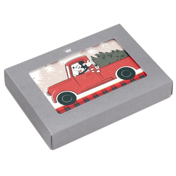 Hallmark Disney Mickey Mouse In Old Red Truck Blank Christmas Note Cards, Pack Of 10 3 Hallmark Disney Mickey Mouse In Old Red Truck Blank Christmas Note Cards, Pack Of 10