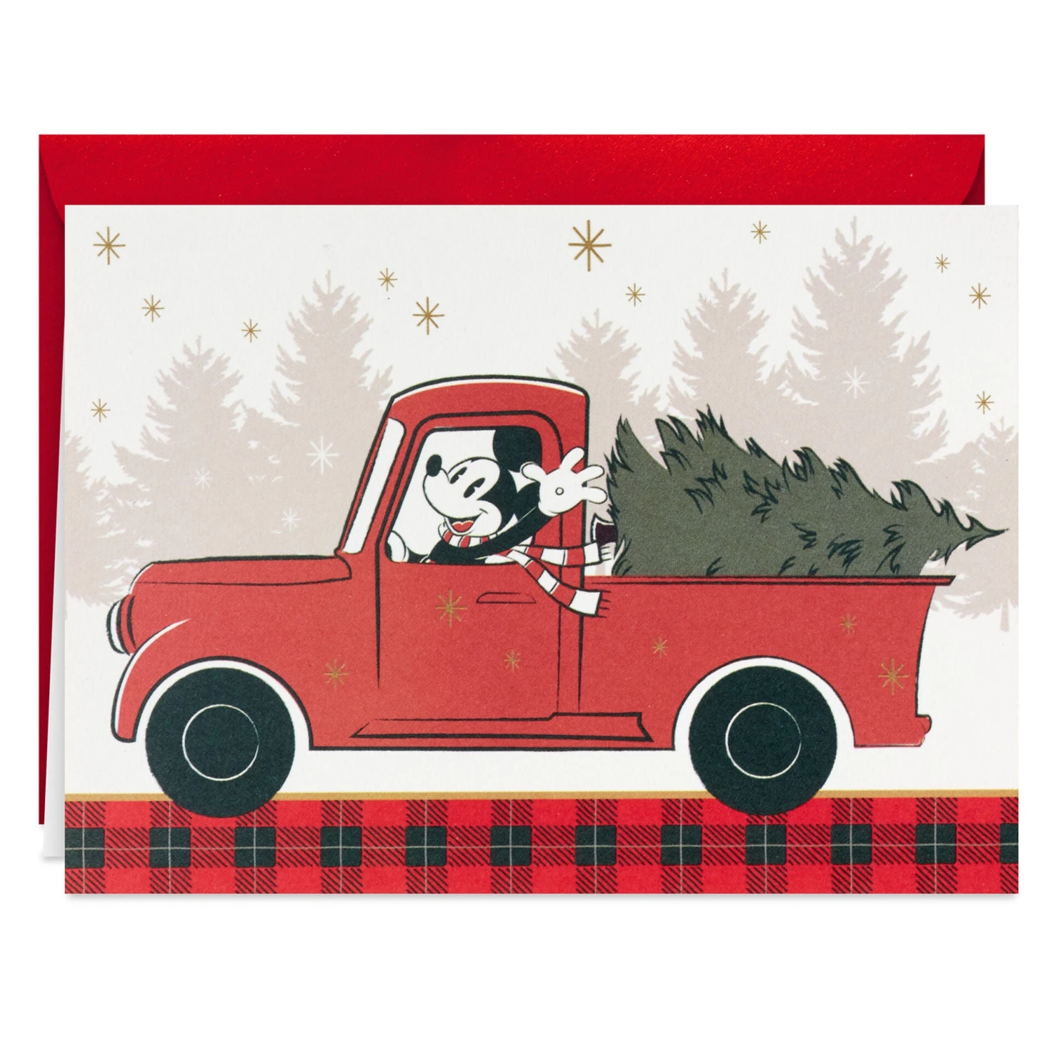 Hallmark Disney Mickey Mouse In Old Red Truck Blank Christmas Note Cards, Pack Of 10 4 Hallmark Disney Mickey Mouse In Old Red Truck Blank Christmas Note Cards, Pack Of 10 - Image 2