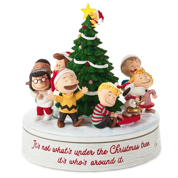 Hallmark Peanuts® Gang Around Christmas Tree Holiday Musical Tabletop Figurine 3 Hallmark Peanuts® Gang Around Christmas Tree Holiday Musical Tabletop Figurine