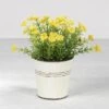Yellow Flowers In White Metal Pot -Cheap Toys Series 201 70168