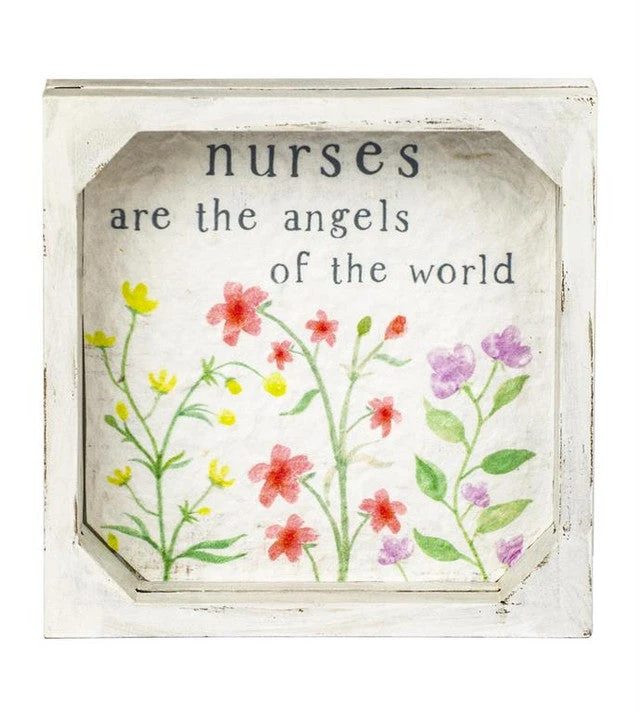 Nurses Are Angels Of The World Wood Sign 6" X 6" 3 Nurses Are Angels Of The World Wood Sign 6" X 6"