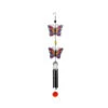 Tiered Blue Orange Red Butterfly Windchime With Stain Glass Finish -Cheap Toys Series 2WC1817BOR