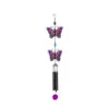 Tiered Pink Butterfly Windchime With Stain Glass Finish 2 Tiered Pink Butterfly Windchime With Stain Glass Finish -Cheap Toys Series 2WC1817PNK