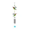 Tiered Hummingbird Garden Wind Chime With Stainless Glass Finish