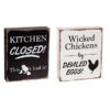 Wood Sign Kitchen Closed Wicked Chicken Lay Deviled Eggs -Cheap Toys Series 3WP167