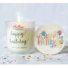 Happy Birthday Candle Jar With Lid In Tahitian Vanilla Buttercream Scent 9.6 Oz -Cheap Toys Series 71134 CD