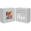 Malden Set Of 2 Papa Sentiment Block And Picture Frame Holds 3" X 3" Photo -Cheap Toys Series 80370 02
