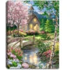 Springtime Chapel Lighted 8"x6" Canvas -Cheap Toys Series A1095