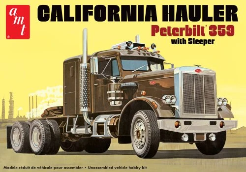 AMT 1/25 Peterbilt 359 California Hauler With Sleeper 3 AMT 1/25 Peterbilt 359 California Hauler With Sleeper